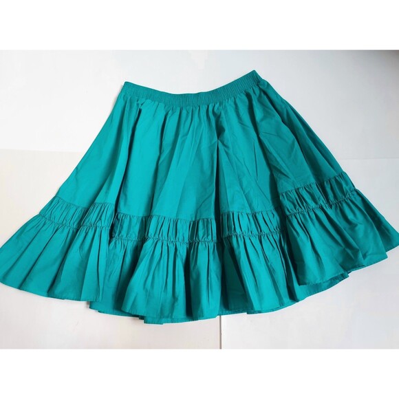 Vintage Ladies Teal Partners Please by Malco Modes Square Dance Rockabilly Skirt - Picture 5 of 7